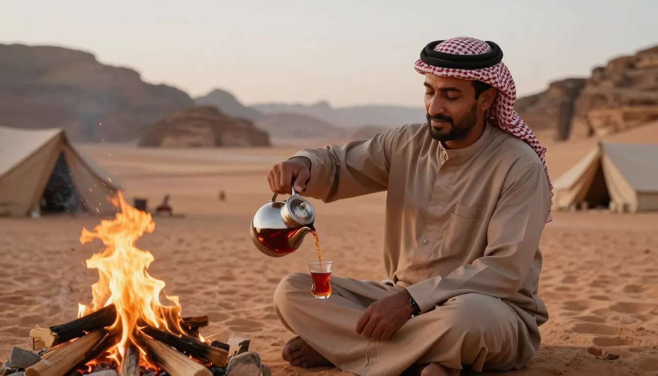 Jordanian hospitality over tea
