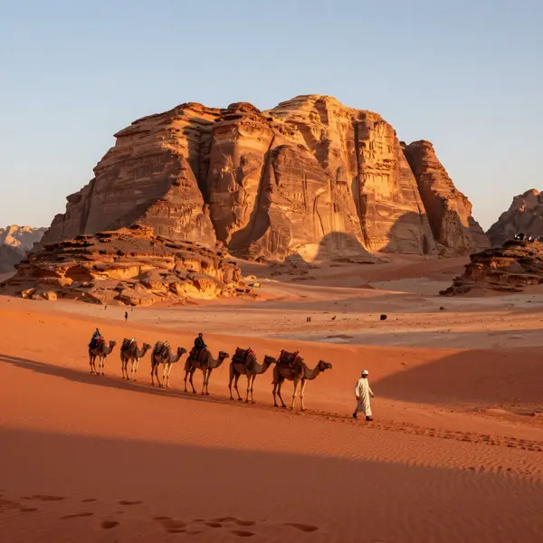 Wadi Rum Camel Trek at Sunset
